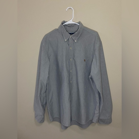 Polo Ralph Lauren Big Tall Classic Fit Button Down Shirt Gray Men’s Size XXL - Picture 1 of 14